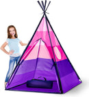 USA Toyz Happy Hut Teepee Tent for Kids - Indoor Pop Up Teepee Kids Playhouse Tents for Boys, Girls, Toddlers with Portable Storage Bag (Pink) by TinyTreasures Baby Boutique