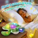 Glow Guards 14'' Light up Musical Sea Turtle Stuffed Animal Ocean Life Soft Plush Toy Pillow with Lullabies LED Night Lights Singing Children's Day Birthday Gifts for Toddler Kids by TinyTreasures Baby Boutique