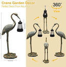 Solar Garden Statue Crane Figurine, Outdoor Hanging Solar Lanterns, Blue Heron Sculpture Statue for Patio, Yard, Lawn, Porch, Garden Decor for Outside Gifts for Christmas Mom, Women, Mother's Day by GreenHaven Gardens