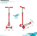 Maxi Scooter for Kids Ages 6-12 Lean-to-Steer 3 Wheel Scooter for Kids Ages 6-12 PU Light-Up Wheels Kids Scooter Adjustable Height Light Weight Aluminum Scooters T-Bar Colorful Design Printed by TinyTreasures Baby Boutique