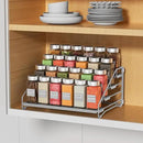 RCHYFEED 4 Tier Spice Rack Organizer, Spice Organization for Cabinet,Pantry, Countertop,Tiered Spice Rack Easy Visibility,Depth Expandable Seasoning Shelf for Kitchen Cabinet Organizer,Silver by CozyNest Decor