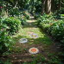 Sunflower Stepping Stones Outdoor Garden - Pavers for Outside Walkway Garden Stones Garden Stepping Stones Outdoor Decorative Stone for Garden 9.5 * 9.5 * 0.7 Inch LC Lcdecohome by CozyNest Decor