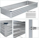 Galvanized Raised Garden Bed,2 Pcs 10×3×1FT Metal Planting Box for Outdoor Vegetable, Herb,Planter Gardening (Silver) by GreenHaven Gardens