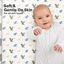 KeaBabies 2-Pack Organic Crib Sheets for Boys, Girls - 52x28 Fitted Crib Mattress Sheet Neutral, Breathable Jersey Cotton Cover for Baby Bed, Toddler Mattress, Soft & Cute Prints (Dragon Tale) by TinyTreasures Baby Boutique