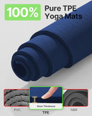 YOTTOY Large Yoga Mat (75 * 52 * 1/2inch),Extra Wide TPE Exercise Mat,Non-Slip Workout Mat for Pilates, Fitness, Barefoot, Home Gym Studio with Strap and Towel by TinyTreasures Baby Boutique