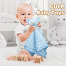 Pro Goleem Teddy Bear Lovey Baby Security Blanket for Boys and Girls Unisex Soft Lovie Baby Gifts for Newborn Toddler Snuggle Toy Stuffed Animal Blue 16 Inch by TinyTreasures Baby Boutique