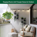 Hanging Planter Self Watering 10 Inch, 2 Pack Indoor Outdoor Hanging Baskets, Hanging Flower Pots with Drainage Hole & 2 Kinds of Plant Hangers for Garden Home Decor(Green)… by GreenHaven Gardens