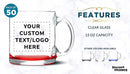 Custom Libbey Clear Glass Coffee Mugs 13 oz. Set of 50, Personalized Bulk Pack - Perfect for Coffee, Tea, Espresso, Hot Cocoa, Other Beverages - Red Bottom by TinyTreasures Baby Boutique