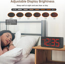DreamSky Wooden Digital Alarm Clock for Bedroom - Desk Clocks for Living Room with Large Numbers, Loud Alarm for Heavy Sleepers with Volume Control, Dimmer, DST, Office Wood Decor (Adapter Powered) by TinyTreasures Baby Boutique