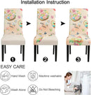 JQinHome Easter Chair Covers Set of 6,High Stretch Removable Washable Chair Seat Protector Cover for Easter Decoration-Easter Theme Decor with Easter Egg Basket by CozyNest Decor