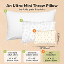 Mini Toddler Pillow with Pillowcase - 9x13 My Little Dreamy Travel Kids Pillow for Sleeping, Toddler Bed, Small, Tiny, Organic Cotton Pillowcase, Soft & Breathable, Kids 2-4 Years Old (Fox Tales) by TinyTreasures Baby Boutique