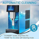 Commercial Nugget Ice Maker Machine, 100Lbs/24H Pellet Chewable Ice, 3-IN-1 Nugget Ice Maker with Ice & Water Dispenser, Self-Cleaning Countertop Stainless Steel Ice Machine for Business, Office,Party by CozyNest Decor