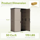 Devoko Outdoor Storage Cabinet 50 Cu Ft with Lockable Doors, Vertical Storage Shed Waterproof Patio Tools Storage Box for Sofa Cushions, Gardening Tools and Accessories (Beige) by GreenHaven Gardens