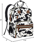 Large Capacity Baby Diaper Bag Backpack with Insulated Pockets, Waterproof, Stylish Cow Print Design, Suitable for Boys and Girls by TinyTreasures Baby Boutique