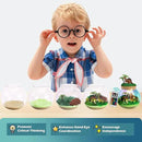 Dinosaur Light-Up Terrarium Kit for Kids- Birthday Gifts for Boys Ages 4 5 6 7 8-12 Year Old- Dinosaur Toys for Boys with Multicolor LED Light & Remote by CozyNest Decor
