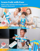 WhalesBot A7 36-in-1 Kids Coding & RC Robot Kit, 160+ Piece Educational Building Set with Sensors & 2 Controllers & Motors, Interactive Storytelling & Play Cards, Toy Gift for Boys & Girls Ages 3-8 by TinyTreasures Baby Boutique