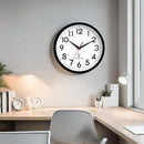 Atomic Wall Clock Analog 10 Inch Battery Operated Modern Decorative for Living Room Kitchen Office Bedroom Bathroom(Black) by CozyNest Decor