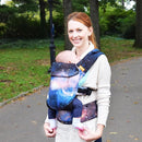 Beco Gemini Baby Carrier from Newborn to Toddler - Certified Ergonomic Newborn Baby Carrier for Infants and Children of 7-35 lbs - M Shape, Adjustable Seat, 100% Cotton (Carina Nebula) by TinyTreasures Baby Boutique