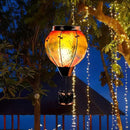DREAMSOUL Rainbow Hot Air Balloon Solar Lantern, Metal & Glass With Flickering Flame, Hanging Waterproof Outdoor Lantern for Lawn, Patio, Tree Decor, Christmas Gifts by GreenHaven Gardens