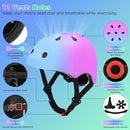 Color Gradient Adjustable Kids Bike Helmet Toddler Skateboard Helmets Boys Girls Child Ventilation Helmet for Multi-Sports Skating Cycling Scooter Balance by TinyTreasures Baby Boutique