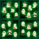 Clothmile Glow in The Dark Halloween Ghost Window Clings, Green Luminous Double-Side Window Stickers for Party Decorations, Home, School, Glass by CozyNest Decor