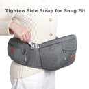SUNVENO Baby Hip Carrier with Hip Seat, CPC-Certified, Ergonomic Infant Carrier for Newborns & Toddlers up to 45 lbs, Adjustable Waistband, Multiple Pockets, All-Season, Grey by TinyTreasures Baby Boutique