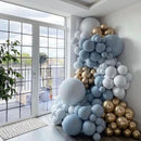 130pcs Dusty Blue Balloons Different Sizes 18" 12" 10" 5" Slate Blue Balloons for Boys Girls Baby Shower Wedding Anniversary Graduation Engagements Birthday Party Decorations by CozyNest Decor