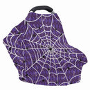 Binienty Halloween Spider Web and Bat Baby Car Seat Canopy Cover Halloween Decoration Nursing Cover for Breastfeeding Carseat Covers for Boy Girls by TinyTreasures Baby Boutique