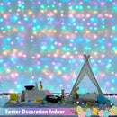 JMEXSUSS 300LED Easter Decorations Curtain Lights with Remote, 9.8x9.8ft Easter Sting Lights Plug in for Bedroom Wall Window Party Backdrop Porch Patio Garden Yard Indoor Outdoor Decor by CozyNest Decor
