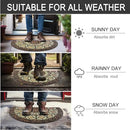 CHICHIC Entrance Door Mat Large 18 x 30 Inch Entry Way Doormat Front Door Rugs Outdoors Heavy Duty Welcome Mat Non Slip Rubber Back Low Profile for Garage, Patio, High Traffic Area, Semicircle by CozyNest Decor