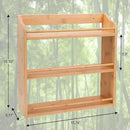 Bamboo Spice Rack Organizer, 3 Tier Spice Jars Shelf for Kitchen Countertop or Wall Mounting by CozyNest Decor