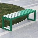 Weatherproof Metal Dining Bench, Outdoor Bench Backless Patio Bench 2-Person Farmhouse Bench Garden Bench for Kitchen, Living Room, Entryway(Green,59in) by GreenHaven Gardens