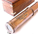 Vintage Copper Finish Telescope with Wooden Box Marine Gift London 1917 by TinyTreasures Baby Boutique