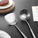 14-15" Wok Spatula and Ladle,2 PCS Wok Tools Set,304 Stainlss Steel Cooking Utensils,Matte Wok Accessories,Solid Wok Utensils by CozyNest Decor
