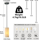 Alabaster Pendant Light Kitchen Island, H-9.5in Nickel Pendant Light Fixtures with Natural Marble Shade, Adjustable Ceiling Pendant for Dining Room, Living Room, Bedroom & Bathroom by CozyNest Decor