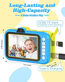 Kids Camera, 48MP 1080P Digital Camera for Kids with 3.5 Inch Big Screen, 10X Zoom, Selfie & Video, 32GB SD Card, 1200mAh Battery, Christmas Birthday Gifts for Boys Girls Ages 3-12 (Blue) by TinyTreasures Baby Boutique
