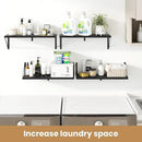 Heimlove 24 Inches Black Floating Shelves,8 Inches Deep Wall Bookshelf Mounted Display&Storage Wood Wall Shelves for Kitchen Bathroom Laundry Living Room,Set of 3 by CozyNest Decor