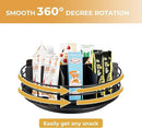 Snack Organizer - Versatile Snack Storage, Lazy Susan with Convenient Grab-and-Go Design, Metal Snack Holder for Home, Office, Breakroom, 11.85" L x 11.85" W x 4.17" H (Matte Black) by CozyNest Decor