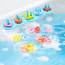 Baby Bath Toys, Sorting & Stacking Toy Bath Toy, Shape Sorter Toys for Bathtub,Stacking Bath Toy Set with 20 Textured Floating Pieces, Toddler Early Learning Bathtub Fun by TinyTreasures Baby Boutique