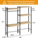 Double Row Over Washer and Dryer Storage Shelves, Laundry Room Organization and Storage, Heavy Duty Laundry Room Shelves, with Adjustable Height, 5-Tier