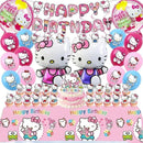 49Pcs - Kitty Birthday Party Decorations Set, Pink Theme with Banner, Balloons, Tablecloth, Cake Toppers. by TinyTreasures Baby Boutique