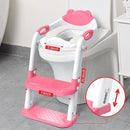 Toilet Potty Training Seat with Step Stool Ladder, SKYROKU Toddler Potty Seat for Kids and Toddler Boys Girls, Splash Guard and Safety Handles(Hot Pink) by TinyTreasures Baby Boutique