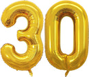 GOER Number 30 Balloons for 30th Birthday Party Decorations,42 Inch Jumbo Foil Helium Balloons for 30th Anniversary (Gold) by TinyTreasures Baby Boutique