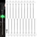 Hicarer 20 Pcs 20 Pcs 8'' Screw in Tent Stakes Heavy Duty Ground Metal Stakes for Inflatables with Hex Head Driver for Outdoor Camping Tent Inflatable Garden Decor (Luminous White) by CozyNest Decor