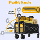 Wagon Cart Foldable, 360Lbs Collapsible Wagon Cart with Wheels Portable, Outdoor Utility Carts for Groceries, Camping, Sports, Garden, Shopping, Black by GreenHaven Gardens