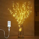 Fudios Lighted Branches 150 LED Fairy Lights with Timer 32in Plug in, Electric Lit White Birch Twigs for Vase Christmas Inside Outside Decor by CozyNest Decor