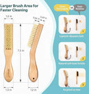 BFWood Laundry Stain Brush, Large Natural Soft Boar Bristles, Removes Tough Stains from Delicate Fabrics Like Knits, Cotton, and Linens, Gentle on Fabrics, No Damage by CozyNest Decor