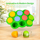 10 Cavities 2 OZ Portions Silicone Baby Food Freezer Tray with Lid,Ice Cube Trays & Molds,Baby Popsicle Mold,Egg Bite Molds,for Freezing and Baking Breast Milk,ice Cube,Egg Bites (Green) by TinyTreasures Baby Boutique