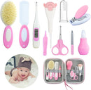 Baby Care Kits,Baby Grooming Kit,10 in 1 Newborn Essentials Must Haves,Baby Nail Clippers Baby Brush Baby Comb Earpick Nose Cleaning Tool Baby Nail File Nursing Baby Kit （Pink） by TinyTreasures Baby Boutique