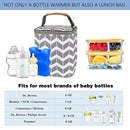 BreastMilk Cooler Bag with Ice Pack Fits 4 Baby Bottles Up to 9 Ounce, Large Baby Bottle Bag Fits for Nursing Mom Daycare by TinyTreasures Baby Boutique